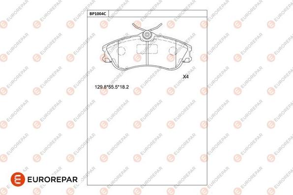 EUROREPAR 1681278280 - Тормозные колодки, дисковые, комплект autospares.lv