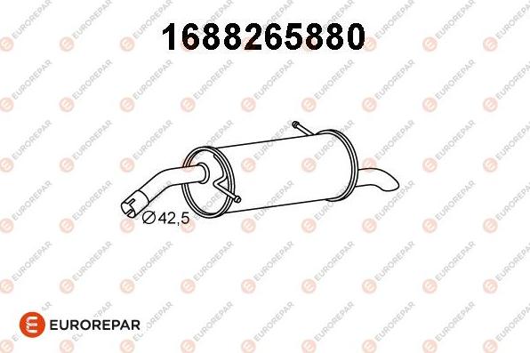 EUROREPAR 1688265880 - Глушитель выхлопных газов, конечный autospares.lv