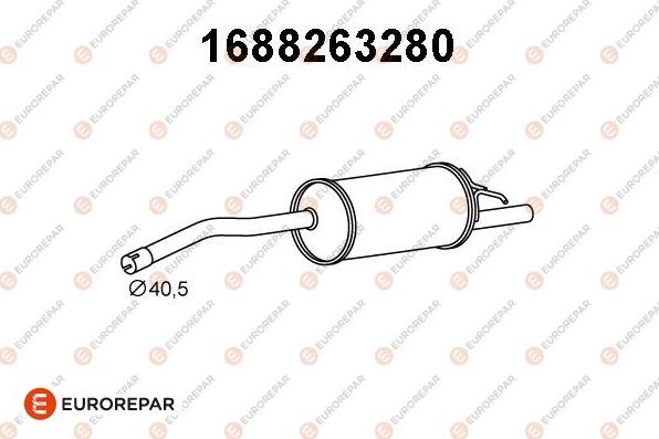 EUROREPAR 1688263280 - Глушитель выхлопных газов, конечный autospares.lv