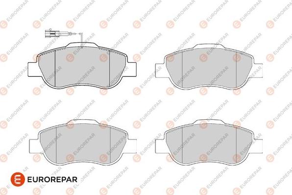 EUROREPAR 1682314980 - Тормозные колодки, дисковые, комплект autospares.lv