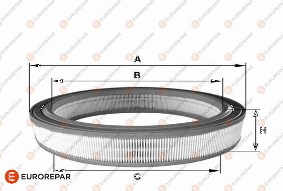 EUROREPAR 1682264580 - Воздушный фильтр, двигатель autospares.lv