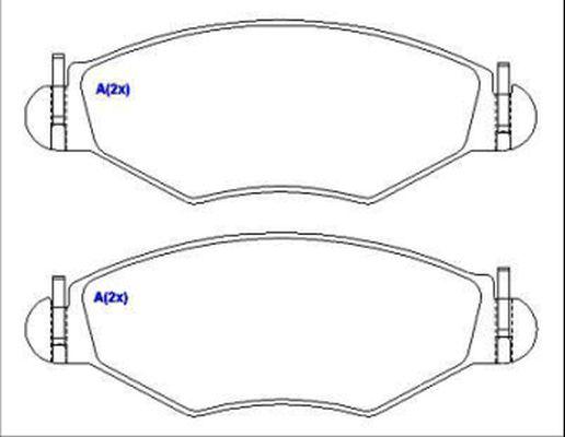 EUROREPAR 1635833280 - Тормозные колодки, дисковые, комплект autospares.lv