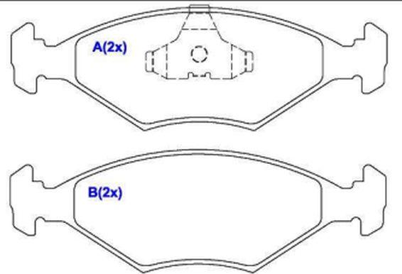 EUROREPAR 1636484880 - Тормозные колодки, дисковые, комплект autospares.lv