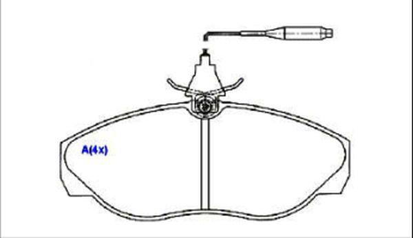 EUROREPAR 1636486080 - Тормозные колодки, дисковые, комплект autospares.lv