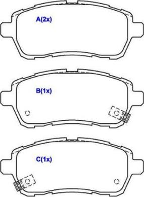 EUROREPAR 1636488880 - Тормозные колодки, дисковые, комплект autospares.lv