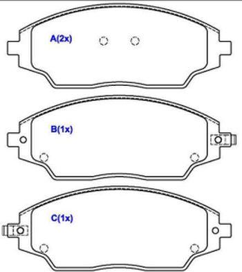 EUROREPAR 1636488780 - Тормозные колодки, дисковые, комплект autospares.lv