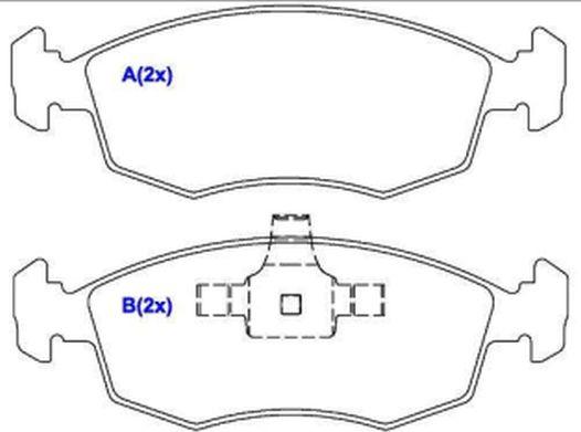 EUROREPAR 1636487080 - Тормозные колодки, дисковые, комплект autospares.lv