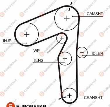 EUROREPAR 1633139380 - Зубчатый ремень ГРМ autospares.lv