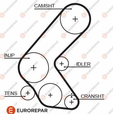 EUROREPAR 1633137680 - Зубчатый ремень ГРМ autospares.lv