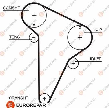 EUROREPAR 1633128580 - Зубчатый ремень ГРМ autospares.lv