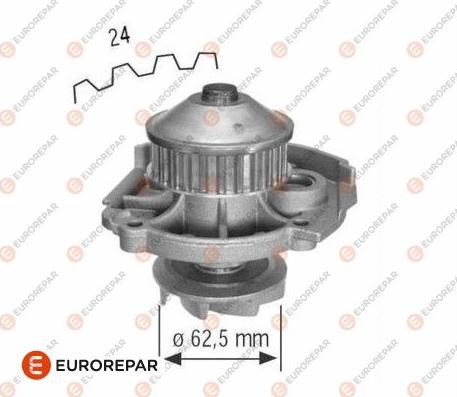 EUROREPAR 1637175480 - Водяной насос autospares.lv