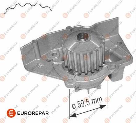 EUROREPAR 1637173180 - Водяной насос autospares.lv