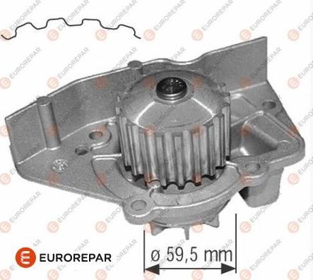 EUROREPAR 1637172280 - Водяной насос autospares.lv