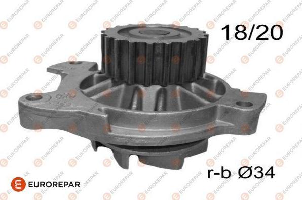 EUROREPAR 1623104480 - Водяной насос autospares.lv