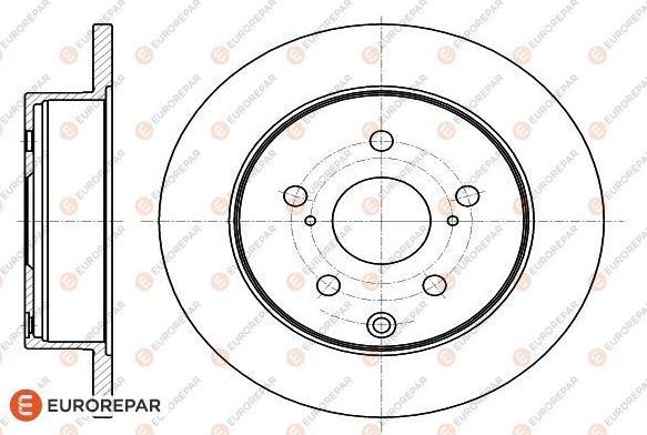 EUROREPAR 1622809380 - Тормозной диск autospares.lv