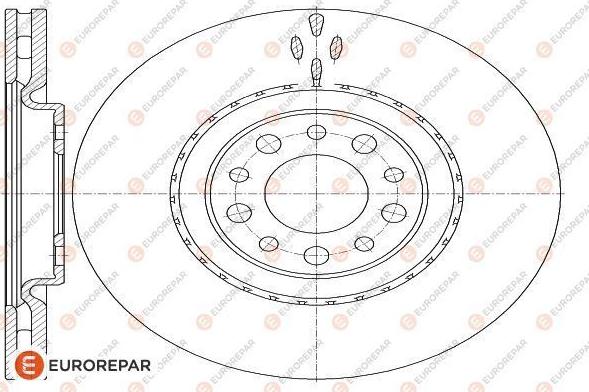 EUROREPAR 1622806980 - Тормозной диск autospares.lv