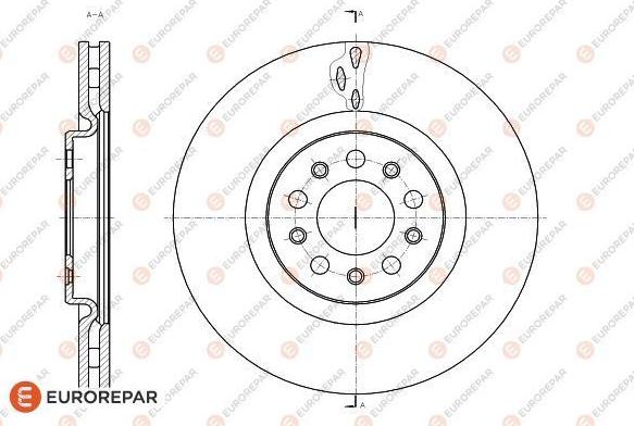 EUROREPAR 1622808380 - Тормозной диск autospares.lv