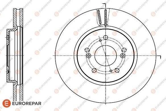 EUROREPAR 1622807580 - Тормозной диск autospares.lv