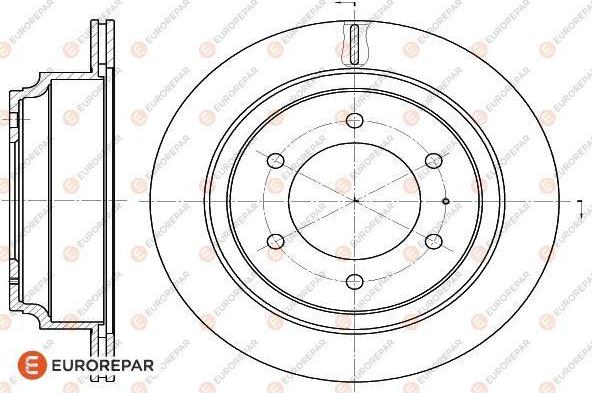 EUROREPAR 1622815480 - Тормозной диск autospares.lv