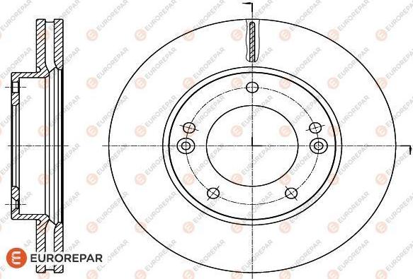 EUROREPAR 1622815380 - Тормозной диск autospares.lv