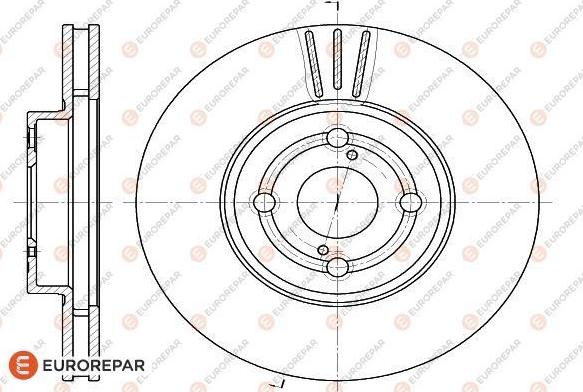 EUROREPAR 1622810480 - Тормозной диск autospares.lv