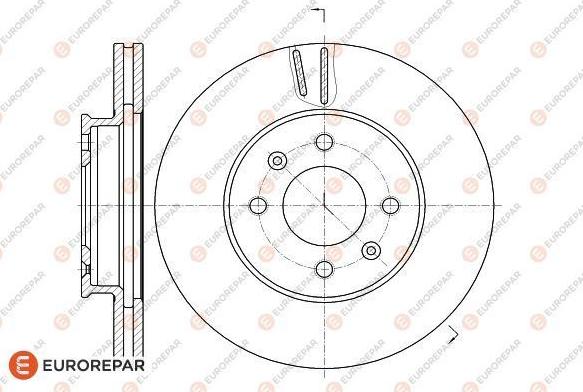 EUROREPAR 1622812080 - Тормозной диск autospares.lv