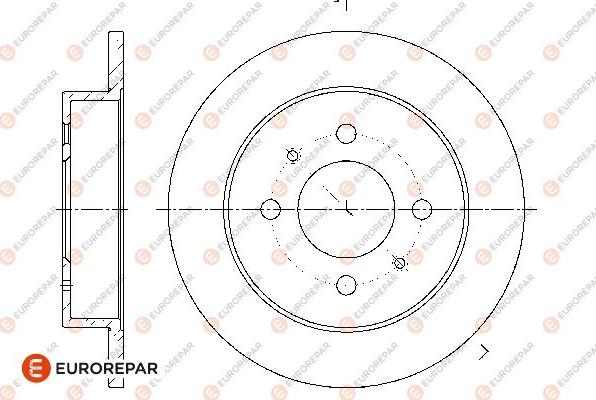 EUROREPAR 1676008780 - Тормозной диск autospares.lv