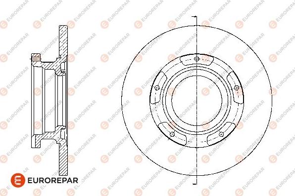 EUROREPAR 1676007980 - Тормозной диск autospares.lv