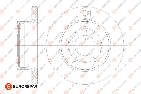 EUROREPAR 1676014480 - Тормозной диск autospares.lv