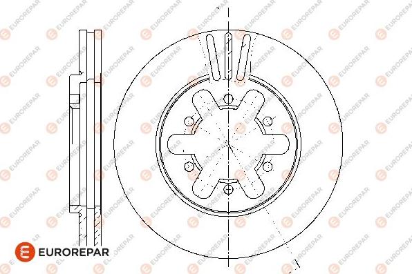 EUROREPAR 1676011080 - Тормозной диск autospares.lv