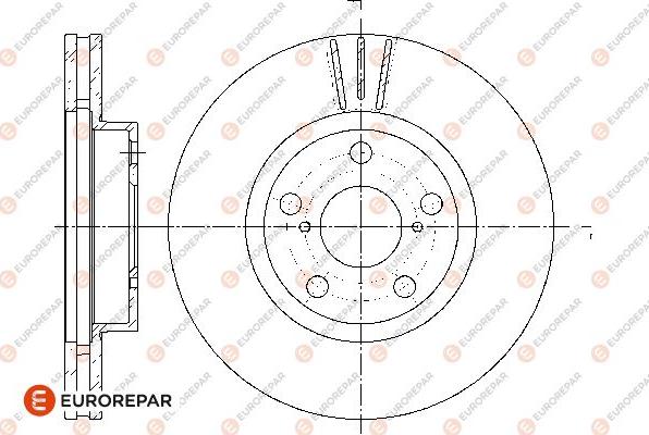 EUROREPAR 1676013380 - Тормозной диск autospares.lv