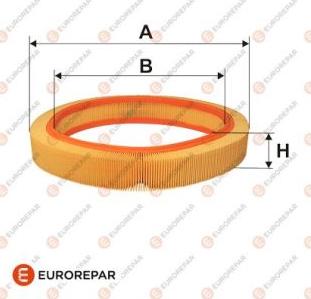 EUROREPAR E147096 - Воздушный фильтр, двигатель autospares.lv