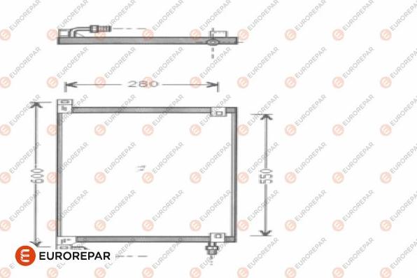 EUROREPAR E163186 - Конденсатор кондиционера autospares.lv