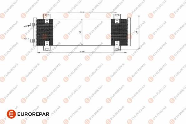 EUROREPAR E163368 - Конденсатор кондиционера autospares.lv