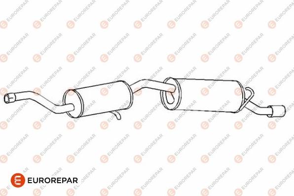 EUROREPAR E12801H - Глушитель выхлопных газов, конечный autospares.lv