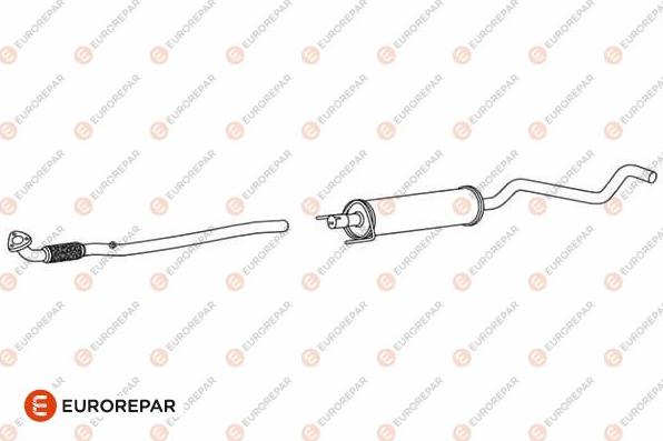 EUROREPAR E12825R - Средний глушитель выхлопных газов autospares.lv