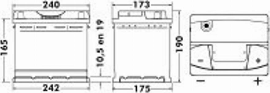 Exide 464 00 - Стартерная аккумуляторная батарея, АКБ autospares.lv