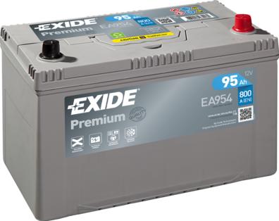 Exide EA954 - Стартерная аккумуляторная батарея, АКБ autospares.lv