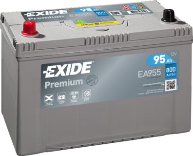 Exide EA955 - Стартерная аккумуляторная батарея, АКБ autospares.lv