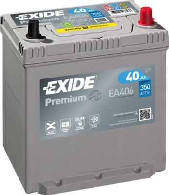 Exide EA406 - Стартерная аккумуляторная батарея, АКБ autospares.lv