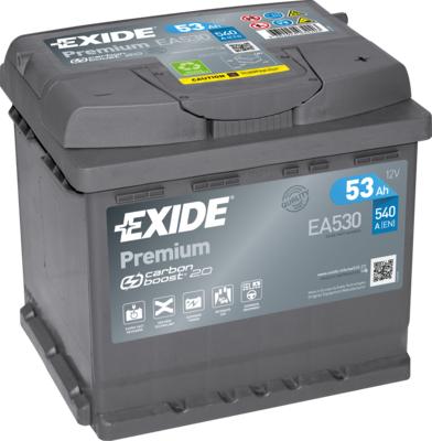 Exide EA530 - Стартерная аккумуляторная батарея, АКБ autospares.lv