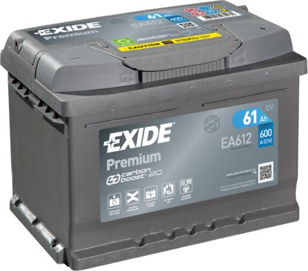 Exide EA612 - Стартерная аккумуляторная батарея, АКБ autospares.lv