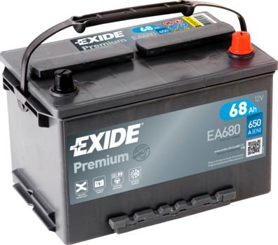 Exide _EA680 - Стартерная аккумуляторная батарея, АКБ autospares.lv
