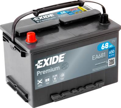 Exide _EA681 - Стартерная аккумуляторная батарея, АКБ autospares.lv