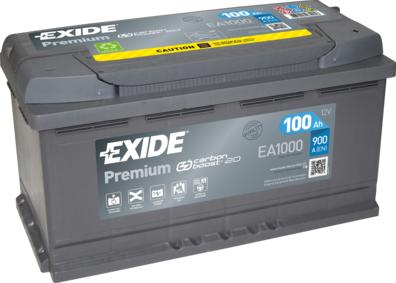 Exide EA1000 - Стартерная аккумуляторная батарея, АКБ autospares.lv
