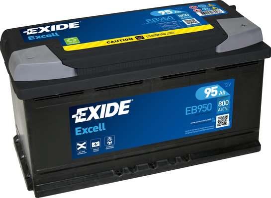 Exide EB950 - Стартерная аккумуляторная батарея, АКБ autospares.lv