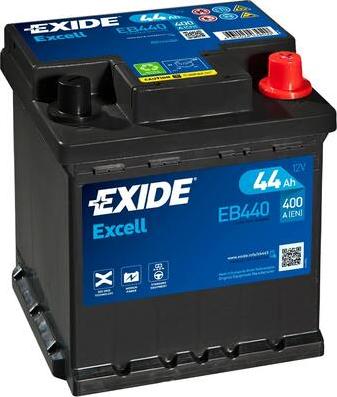Exide EB440 - Стартерная аккумуляторная батарея, АКБ autospares.lv