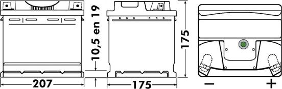 Exide EB443 - Стартерная аккумуляторная батарея, АКБ autospares.lv