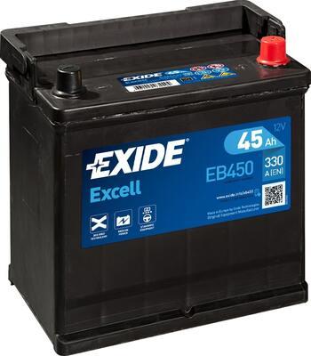 Exide EB450 - Стартерная аккумуляторная батарея, АКБ autospares.lv