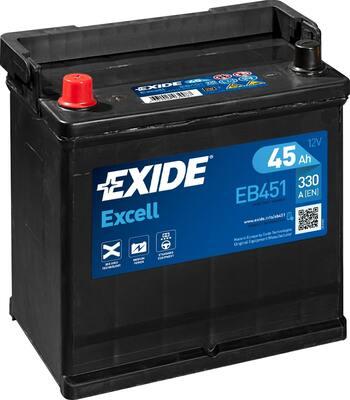 Exide EB451 - Стартерная аккумуляторная батарея, АКБ autospares.lv